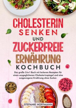 Entdecke das ultimative Kochbuch für eine gesündere Ernährung, das sowohl Rezepte zur Senkung Deines Cholesterinspiegels als auch zur Reduzierung Deines Zuckerkonsums bietet. Dieses 2-in-1-Kochbuch ist Dein perfekter Begleiter, um gesunde und leckere Gerichte in Deinen Alltag zu integrieren, die Dein Wohlbefinden steigern und Deine Gesundheit nachhaltig verbessern. Warum dieses Kochbuch wählen? Hier sind die Vorteile beider Ernährungsweisen: - Steigerung der Energie: Sowohl eine cholesterinarme als auch zuckerfreie Ernährung tragen dazu bei, dass Du Dich energiegeladener fühlst und den Tag mit mehr Vitalität starten kannst. - Verbesserung der Herzgesundheit und des Stoffwechsels: Durch die Reduzierung von schlechtem LDL-Cholesterin und überschüssigem Zucker kannst Du Risiken für Herzerkrankungen, Schlaganfälle und Diabetes minimieren. - Gewichtskontrolle: Ballaststoffreiche Lebensmittel, die sowohl arm an Cholesterin als auch frei von zugesetztem Zucker sind, unterstützen eine gesunde Gewichtsregulierung. - Förderung der allgemeinen Gesundheit: Beide Ernährungsweisen tragen dazu bei, Deinen Blutdruck und andere gesundheitliche Werte zu optimieren. Was bietet das Kochbuch? - Vielfältige Rezepte: Von morgendlichen Frühstücksideen über nahrhafte Hauptgerichte bis hin zu verführerischen Desserts - dieses Rezeptbuch bietet für jede Mahlzeit und jeden Geschmack das passende Rezept. - Einfache Zubereitung: Alle Rezepte sind klar und einfach beschrieben, sodass sie leicht nachzukochen sind, auch ohne umfangreiche Kocherfahrung. - Gesundheitliche Vorteile: Jedes Gericht wurde sorgfältig so konzipiert, dass es gesundheitliche Vorteile bietet, ohne dass Du auf Geschmack verzichten musst. - Zeitsparende Rezepte: Die meisten Gerichte sind schnell und einfach zubereitet, ideal für vielbeschäftigte Menschen, die gesund essen möchten. Hol Dir jetzt dieses Kochbuch und beginne Deine Reise zu einer gesünderen Lebensweise. Dein Körper wird es Dir danken!