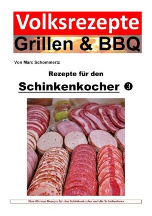 Entdecken Sie die grenzenlosen kulinarischen Möglichkeiten des Schinkenkochers mit diesem umfassenden Rezeptbuch! "Kochen mit dem Schinkenkocher" präsentiert eine vielfältige Sammlung von einfachen und dennoch beeindruckenden Rezepten, die alle im Schinkenkocher zubereitet werden können. Von herzhaften Wurstkreationen bis hin zu köstlichen Desserts bietet dieses Buch eine breite Palette an Gerichten für jeden Geschmack und jede Gelegenheit. MEHR ALS 60 REZEPTE ! Also mehr als in Rezepte für den Schinkenkocher 1 + 2 zusammen! Das dürfen Sie sich nicht entgehen lassen! Tauchen Sie ein in die Welt der hausgemachten Wurstvariationen mit Rezepten wie Basilikum-Parmesan-Wurst, Chorizo-Schinken-Wurst und Erdnuss-Sesam-Wurst. Oder probieren Sie köstliche Terrinen und Pasteten wie Gemüseterrine, Lachs-Pastete und Pilz-Pastete. Für süße Genüsse bietet das Buch Rezepte wie Bananenbrot, Karamellpudding und Vanillepudding, die alle im Schinkenkocher zubereitet werden können. Das Buch bietet nicht nur eine Fülle von Rezepten, sondern auch praktische Tipps und Tricks für die Verwendung des Schinkenkochers. Erfahren Sie, wie Sie die Wurstmasse perfekt binden und die Gewürze nach Ihrem Geschmack variieren können. Zusätzlich werden alternative Zubereitungsmethoden für einzelne Rezepte vorgestellt, um sicherzustellen, dass Sie das Beste aus Ihrem Schinkenkocher herausholen. Mit übersichtlichen Anleitungen und inspirierenden Fotos ist "Kochen mit dem Schinkenkocher" ein unverzichtbares Kochbuch für alle, die die Vielseitigkeit dieses praktischen Küchengeräts voll ausschöpfen möchten. Ob Sie ein erfahrener Koch oder ein Neuling in der Küche sind, dieses Buch bietet für jeden etwas und wird Sie dazu inspirieren, Ihre kulinarische Kreativität zu entfalten.