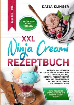 Dieses Creami-Kochbuch ist voll von köstlichen, leicht zuzubereitenden Rezepten! Mit über 202+ Rezepten zur Auswahl, finden Sie in diesem Kochbuch bestimmt das, wonach Sie suchen... Der Ninja CREAMi stellt einen bedeutenden Sprung… …in der Technologie für die Zubereitung von Desserts zu Hause dar. Der Ninja CREAMi wurde als Antwort auf den wachsenden Trend zu selbstgemachten, gesunden und individuell gestaltbaren gefrorenen Desserts eingeführt. Vor seiner Einführung erforderte die Herstellung von Eiscreme, Gelato, Sorbets und ähnlichen Desserts zu Hause entweder manuelle Arbeit mit den notwendigen Werkzeugen oder sperrige, oft teure Eismaschinen, die vielseitiger sein mussten und das Vorfrieren von Zutaten oder Komponenten erforderten. Das Besondere am Ninja CREAMi ist seine revolutionäre Technologie, die praktisch jeden gefrorenen Feststoff mit nur einem Knopfdruck in ein cremiges, glattes Dessert verwandelt. Warum der Ninja Creami? Gefrorene Desserts neu definiert: Der Ninja CREAMi geht weit über die herkömmliche Zubereitung von gefrorenen Desserts hinaus. Er friert die Zutaten nicht nur ein, sondern verwandelt sie in cremige, traumhafte Leckereien. Seine Vielseitigkeit zeigt sich darin, dass er mühelos ein ganzes Spektrum von Desserts kreiert, von reichhaltigen Eiscremes und seidigen Gelatos bis hin zu leichten Sorbets und dicken Milchshakes, und damit die einseitige Leistung herkömmlicher Eismaschinen übertrifft. (mehr Informationen finden Sie im Buch) Sie sind auf der Suche nach … ✅ 202+ leckere Eis-Rezepte (u.a. Eiscremes, Gelatos, Sorbets, Frozen Yoghurt, Parfaits, Milchshakes, Slushies uvm.) ✅ Einführung in das Thema ✅ Den richtigen Zutaten ✅ Inklusive Rolled-Ice-Cream und Saucen Rezepte Leckere Gerichte und gute Anhaltspunkte gefällig? Dann greifen Sie jetzt zu!