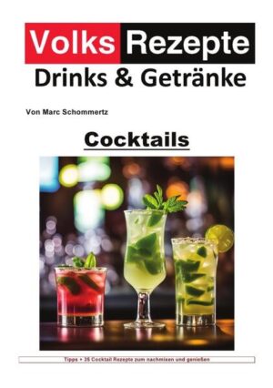 Mit diesem umfangreichen Buch über Cocktails haben wir eine vielfältige Sammlung von Rezepten, Tipps und Tricks sowie nützlichem Zubehör präsentiert, um dich in die faszinierende Welt der Cocktails einzuführen. Wir hoffen, dass du beim Lesen und Ausprobieren der Rezepte genauso viel Freude hast wie wir bei der Zusammenstellung dieses Buches. Cocktails sind nicht nur erfrischende Getränke, sondern auch Kunstwerke, die durch geschickte Kombination von Zutaten und Aromen entstehen. Von klassischen Kreationen bis hin zu kreativen Variationen und Mocktails bieten Cocktails unendlich viele Möglichkeiten, deinen Gaumen zu verwöhnen und deine Sinne zu begeistern.