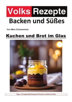 In „Kuchen und Brot im Glas“ präsentiert Autor und Hobbykoch Marc Schommertz eine außergewöhnliche Sammlung von 35 Rezepten, die die Welt der Backkunst auf innovative Weise neu interpretieren. Dieses Buch aus der bekannten Reihe „Volksrezepte“ führt die Leser in die faszinierende Kunst des Backens von Kuchen und Brot direkt im Glas ein. Auf rund 7000 Wörtern entfaltet sich eine kulinarische Reise, die traditionelle Backwaren in einer modernen, eleganten Form präsentiert. Das Vorwort des Buches gibt einen persönlichen Einblick in Marc Schommertz' Leidenschaft für das Backen und seine Motivation, die Rezepte für Kuchen und Brot im Glas zu entwickeln. Es beschreibt die Freude und Kreativität, die mit der Zubereitung dieser speziellen Gerichte verbunden sind, und stellt die einzigartige Herangehensweise vor, die diese Backtechnik so besonders macht. In der Einleitung erfahren die Leser, was es mit Kuchen und Brot im Glas auf sich hat, wo diese Idee ihren Ursprung hat und welche besonderen Merkmale sie auszeichnen. Der Abschnitt beleuchtet die Unterschiede zwischen dem klassischen Backen und dem Backen im Glas und erklärt, wie diese Methode nicht nur den Geschmack, sondern auch die Präsentation der Backwaren bereichert. Das Herzstück des Buches sind die 35 Rezepte, die sorgfältig in zwei Hauptkategorien unterteilt sind: Kuchen im Glas und Brot im Glas. Die Rezepte für Kuchen im Glas umfassen eine verlockende Auswahl wie Schokoladenkuchen, Zitronenkuchen, Karottenkuchen und viele weitere Varianten, die durch ihre Individualität und Vielfalt bestechen. Auch die Brotrezepte bieten eine breite Palette, von rustikalem Bauernbrot und Vollkornbrot bis hin zu kreativen Varianten wie Olivenbrot und Kürbisbrot. Jedes Rezept ist präzise beschrieben und ermöglicht es sowohl Anfängern als auch erfahrenen Bäckern, köstliche Ergebnisse zu erzielen.