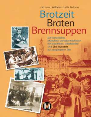 Ob Panadlsuppe oder Brennsuppe, Knöcherlsulz oder O‘batzder, Kalbsnierenbraten oder Gansjung, Reiberknödel, Fingernudeln, Auszogne oder Bettelmann − das Münchner Vorstadt-Kochbuch enthält die beliebtesten Rezepte für Brotzeiten, Vor-, Haupt- und Nachspeisen von anno dazumal. Historische Bilddokumente und Texte namhafter Münchner Schriftsteller wie Karl Valentin, Oskar Maria Graf, Lena Christ und anderen bilden den literarischen Rahmen für diese kulinarische Fundgrube.