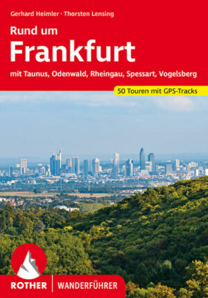Raus aus der Stadt und ab ins Grüne  das geht blitzschnell und einfach mit dem Rother Wanderführer »Rund um Frankfurt«. Die 50 Wanderungen in diesem Buch sind mit Bahn oder Bus erreichbar
