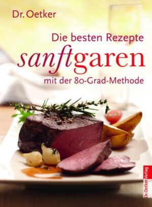 Stressfrei kochen und anschließend einen zarten Braten oder ein Steak auf den Punkt gegart genießen ? das erreichen Sie durch das Garen i Niedertemperatur-Bereich.Der Braten gart bei dieser Zubereitungsart langsam im Backofen vor sich hin, ohne anzubrennen oder auszutrocknen, und nimmt es auch nicht übel, wenn er etwas länger im Backofen bleibt. Für alle Liebhaber von sanft gegartem Fleisch und alle, die es einmal ausprobieren möchten, haben wir in diesem Buch ?Sanft garen mit der 80-Grad-Methode? eine Vielzahl von neuen Rezepten für große und kleine Bratenstücke zusammengestellt.Die Rezept sind wie immer von Dr. Oetker geprüft und so beschrieben, dass sie garantiert gelingen.