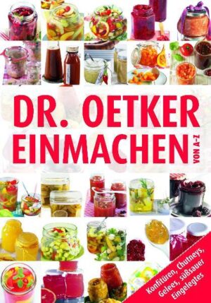 Erntefreude in süß und sauer Von Apfel bis Zitrone, von Blumenkohl bis Zuckerschote: Was frisch auf den Markt kommt, macht so monatelang Freude. Und nach aktuellen Rezepten aus aller Welt gekocht oder eingelegt, macht es noch nicht mal viel Arbeit. Die Dr. Oetker-Garantie: Schon die A- bis Z-Suche weckt unwiderstehliche Nachkochlust.