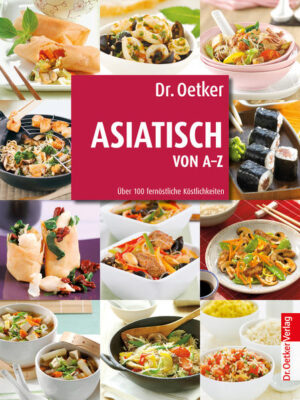 Schluss mit China-Fastfood oder Sushi-Bar: Werden Sie selbst zum Asia- Koch und verwöhnen Sie Ihre Gäste köstlich fernöstlich. Ob ambitionierter Hobbykoch oder Wok-Neuling, in diesem Buch ist für jeden etwas dabei: Lecker scharfes Fisch-Curry, selbst gemachtes Bami Goreng, knusprige Peking-Ente oder Sushi à la Nigiri. Über 100 verlockende Rezepte bieten die Vielfalt der asiatischen Küche ohne aufwändige Zubereitung und mit Zutaten, die man in fast jedem Supermarkt bekommt.