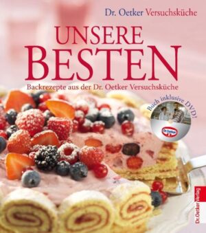 Seit mehr als 100 Jahren ist sie eine feste Einrichtung bei Dr. Oetker. Sie hat höchste Kompetenz im Bereich Backen und ist für die schon sprichwörtliche Dr. Oetker Gelinggarantie verantwortlich: Die Dr. Oetker Versuchsküche. Hier entwickeln über 20 Mitarbeiterinnen und Mitarbeiter täglich neue Rezepte und probieren sie unter haushaltstypischen Bedingungen aus. Aus diesen Backkreationen hat Dr. Oetker 75 der besten Rezepte ausgewählt und in einem neuen, großen Backbuch zusammengestellt. Über 100 attraktive farbige Rezept- und Schritt-für-Schritt-Fotos machen schon beim Durchblättern Lust aufs Backen und Genießen. Wie immer sind alle Rezepte klar und verständlich beschrieben, und wenn der Hobbybäcker es genau wissen will, schaut er in die beigefügte DVD. Hier zeigen die Profis aus der Dr. Oetker Versuchsküche anschaulich wichtige Arbeitsschritte und verraten in den über 30 Themenblöcken und mehr als 90 Minuten raffinierte Tipps und Tricks rund ums Backen.