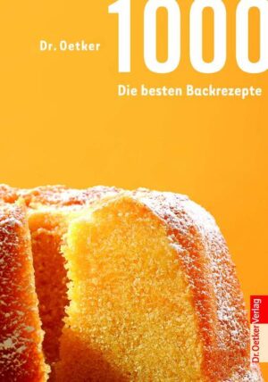 Das (Dr. Oetker) Backwerk Kasten- und Napfkuchen, Brot und Brötchen, Plätzchen und Konfekt, Rollen und Gewickeltes, Creme- und Sahnetorten,., gibt’s nicht gibt es nicht! In 1000 - Die besten Backrezepte verdichtet sich die Dr. Oetker-Backkompetenz zu einem Rezeptarchiv der Superlative. 800 übersichtliche Seiten, 900 appetitliche Fotos, 1000 gelingsichere Rezepte - für nur 14,95 Euro! So kriegen Sie’s gebacken.