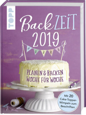 Endlich, der erste Planer extra für Backfans! Viel mehr als nur ein praktischer Taschenkalender: Hier finden Sie tolle Rezepte, passend zu jeder Saison und jedem Back-Anlass. Dazu nützliche Tipps, wissenswerte Infos und Events rund um Ihr Lieblingshobby Backen. Neben der praktischen Wochenübersicht finden Sie auch Platz für Notizen und Ihre Einkaufs- und To-Do-Liste. Als Extra-Sahnehäubchen liegen dem Kalender 20 tolle Cake-Topper-Wimpel zum Selbstbeschriften bei.