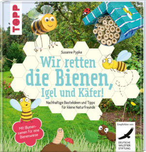 Honighäuschen (Bonn) - Naturentdecker aufgepasst! Dieses Buch steckt voller Bastelideen und Lifehacks rund um das Thema Nachhaltigkeit, Bienen, Wald und Natur. Mit kreativen Bastelideen und tollen Challenges wird den Tieren aus Garten und Wald auf spielerische Weise geholfen. Das Wissen, welche Pflanzen Schmetterlingsraupen fressen und was Katzen von Vogelbabys fernhält, wird auf spannende und unterhaltsame Weise vermittelt. Ob Anleitungen für ein Insektenhotel, eine Bienentränke oder Verschönerungen für Blumentöpfe - für jeden Naturliebhaber ist etwas dabei. Ein Samentütchen mit Blumen für eine Bienenrettungswiese zum sofort-loslegen ist dabei! Für Bienenretterinnen und Igelfreunde ab 5 Jahren, empfohlen von der Deutschen Wildtierstiftung.