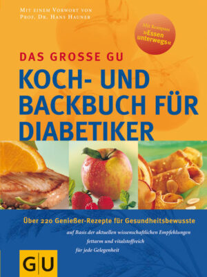 Die aktuelle Auswahl der fuer Diabetiker empfohlenen Lebensmittel ist so abwechslungsreich, ausgewogen und liefert so viele Powerstoffe, dass sie als eine der gesuendesten Ernaehrungsweisen ueberhaupt gilt. Viele koerperbewusste Sportler, Manager und aktive junge Menschen orientieren sich an diesen Ernaehrungsgrundsaetzen, um geistig und koerperlich fit zu bleiben und das Leben aktiv und energiegeladen geniessen zu koennen. Das mgrosse GU Koch- und Backbuch fuer Diabetiker beweist, dass Diabetes und Diaet zwei Paar Schuhe sind. Die Rezepte machen Appetit - und zwar nicht nur Diabetikern!