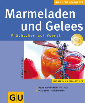 Marmeladen, Konfitueren und Gelees - kaltgeruehrt oder gekocht aus Beeren, Stein- und Kernobst oder exotischen Fruechten, mit Gewuerzen und Kraeutern verfeinert: Hier findet sich für jeden Geschmack etwas. Dazu Informationen zu Obstsorten und Geliermitteln, wichtige Tipps und ein Saisonkalender, damit garantiert nichts schief geht.