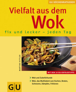 Der Wok, das fernöstliche Küchengenie, hat im Westen richtig Karriere gemacht. Denn in diesem Multitalent lässt sich wunderbar Braten, Kochen, Schmoren, Dämpfen und Frittieren. Asiatische Spezialitäten wie Chop Suey oder Nasi goreng brät er mit Leichtigkeit, Teigtäschchen und zartem Fisch macht er schonend Dampf und wenn es darum geht, ein Süppchen zu kochen, ist er selbstverständlich auch mit von der Partie. Und das Beste am Wok: Seine Küche ist schnell, gesund und unkompliziert, wie die Rezepte in diesem Buch.