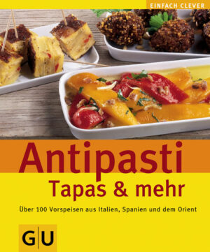 Man isst sie als Starter vor dem Hauptgang, als Genuss- Häppchen zwischendurch oder bestreitet mit ihnen gleich das ganze Menü: Antipasti, Tapas und Mezze. Wie unglaublich gut, vielfältig und dabei ganz einfach die kleinen, feinen Appetizer sind, beweisen die über 100 Rezepte aus Italien, Spanien und dem Orient - von Oliven-Focaccia über Patatas bravas bis Tabouleh. Wie der Gaumen- dann auch noch zum Augenschmaus wird, zeigen viele Dekoideen für mediterranes und orientalisches Tischambiente. Tipps & Tricks für die Büfettplanung und -zusammenstellung, Blitzrezepte und eine Warenkunde zu den wichtigsten Zutaten machen den Vorspeisenspaß schließlich perfekt.