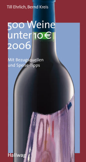 Der praktische Einkaufsführer "500 Weine unter 10 Euro" weist seit mehr als 5 Jahren den Weg durch das Dickicht des Weineinkaufs, wobei jedes Jahr neue Entdeckungen zu finden sind. Die 500 vorgestellten Weine aus Deutschland, Europa und Übersee erfüllen nicht nur strenge Qualitätsanforderungen, sie müssen sich zudem in einem Preisbereich von unter 10 Euro bewegen, um mit Bezugsquelle in den Einkaufsführer aufgenommen zu werden. Ein weiteres Extra in diesem Ratgeber sind die umfassenden Empfehlungen der Weine zu verschiedenen Speisen. Durch das handliche Format ist "500 Weine unter 10 Euro" ein Westentaschen-Begleiter für den qualitäts- und preisbewussten Weinfreund. Und dank der einfachen und klaren Bewertung findet jeder Leser ohne umständliche Punktebewertung leicht seinen Favoriten.