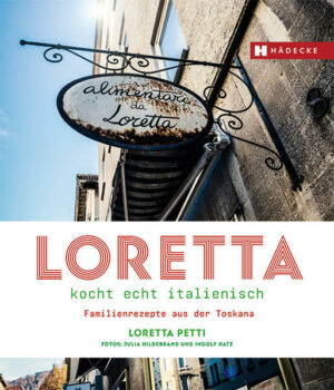 Das Alimentari da Loretta in Stuttgart ist seit 1996 der Inbegriff für italienische Lebensart und Genießen wie in Italien. Der liebevoll gehegte Ort, an dem Kulinarik und Kunst sich mit Musik und Literatur zu einem selbstverständlichen Ganzen verbinden, ist ein Treffpunkt für alle genussaffinen Italienfans in der schwäbischen Metropole. Lorettas Veranstaltungsreihen Lauschen & Löffeln oder Jazzen und Schmazzen sind legendär. Die aus Montepulciano in der Toskana stammende Gastgeberin zeigt uns hier etwa 100 Rezepte ihrer einfachen, unprätentiösen und uritalienischen Cucina della Mamma, für die sie von ihrer Kundschaft so geliebt wird. Schon mit wenigen Zutaten zaubert sie traditionelle und zugleich moderne Gerichte, die am besten mit ehrlicher Küche beschrieben werden. In ihrer verwinkelten, toskanischen Trattoria fühlen sich die Gäste sofort, als gehörten sie zur Familie, wenn sie an langen Tischen sitzend die Platten und Schalen mit herrlichen Gerichten weiterreichen. Loretta Pettis Credo: Ich verwende immer Produkte, von denen ich die Wurzeln kenne und koche Gerichte, zu denen ich eine Geschichte erzählen kann  woher es kommt, wann es gegessen und wie es traditionell zubereitet wird. Und dieses Wissen fließt nun in ihr erstes Buch ein, das eine Verneigung vor den Zutaten und Kochtraditionen ihrer italienischen Heimat ist. "Loretta kocht echt italienisch" ist erhältlich im Online-Buchshop Honighäuschen.