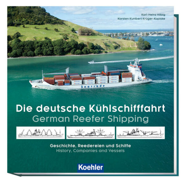 Honighäuschen (Bonn) - Die deutsche Kühlschiffsflotte war nach dem Zweiten Weltkrieg lange Jahre eine der führenden der Welt. Die Bananenjäger mit ihrem yachtähnlichen Aussehen erregten in jedem Hafen besondere Aufmerksamkeit. Heute befinden sich Kühlschiffe im harten Wettbewerb mit den Containerlinien, wobei guter Service und kurze Transitzeiten den Reefern zumindest mittelfristig ein Fortbestehen garantieren. Vom Ende des 19. Jahrhunderts bis heute wurden knapp 400 dieser Schiffe von deutschen Reedereien betrieben. Die Autoren sind zwei ausgewiesene Schifffahrtsexperten, Karl-Heinz Hilbig und Karsten Kunibert Krüger-Kopiske, dessen neun bisher erschienenen Bücher vor allem, aber nicht nur, durch seine perfekten Zeichnungen auffielen. In diesem Buch stellen die Autoren jedes der über 400 deutschen Kühlschiffe mit technischen Daten, Lebensläufen, Zeichnungen und Fotos vor. Die Geschichte jeder deutschen Kühlschiffsreederei ist ebenso Bestandteil des Buches wie Texte zu wichtigen geschichtlichen, technischen und wirtschaftlichen Hintergründen, die zum Verständnis der Branche beitragen. Mehr als 50 teilweise unveröffentlichte Fotos und Gemäldereproduktionen runden das Werk ab.