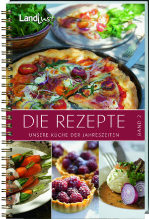 Nach dem großen Erfolg der ersten Landlust-Rezeptsammlung erscheint nun der zweite Band mit saisonalen Rezepten aus der Landlust-Küche. Mehr als 100 beliebte Rezepte der beiden vergangenen Landlust-Jahrgänge sind für Sie in einer robusten Küchenkladde zusammengestellt. Auch in Band 2 sind die Rezepte übersichtlich nach Rubriken geordnet. Von Suppen über Salate, Gemüse- und Ofengerichten bis hin zu Desserts, Gebäck und Feines für Gäste - das Kochbuch mit praktischer Ringbuchbindung und im handlichen A5-Hochformat passt prima in den Küchenalltag.