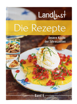 Die rund 90 schönsten Rezepte aus unserem Magazin Landlust haben wir für Sie im sechsten Band unserer Kochbuchreihe „Die Rezepte - Unsere Küche der Jahreszeiten“ neu zusammengestellt. Von Suppen über Salate, Brot und Butter, Gemüse- oder Fleisch-, Fisch- und Ofengerichte, von Nachtisch über Backwerk bis zu Kleinigkeiten für Gäste - alles übersichtlich nach Rubriken geordnet. Und neu in diesem Band: Nudelgerichte. Frische und gute Zutaten der Saison sowie klare, unkomplizierte Rezepte - das sind die Landlust-Küchenregeln, die für alle unsere Rezepte gelten.