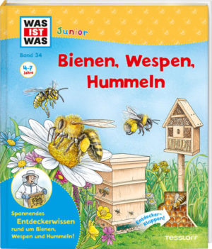 Honighäuschen (Bonn) - Warum sind die gestreiften Insekten so wichtig für uns? Wie funktioniert eigentlich die Bestäubung? Welche Funktion hat die Bienenkönigin? Der Band aus der Reihe WAS IST WAS JUNIOR beantwortet Fragen rund um die nützlichen Tiere. Kinder entdecken Spannendes über die gestreiften Hautflügler: Was Hummeln, Wespen und Bienen voneinander unterscheidet, dass sich Bienen durch Tanzen verständigen und wie man sich vor schmerzhaften Wespenstichen schützt. Eine Imkerin erklärt, wie Honig entsteht und was Bienen im Winter fressen. Mit zahlreichen Entdeckerklappen  für den detaillierten Blick hinter die Kulissen!