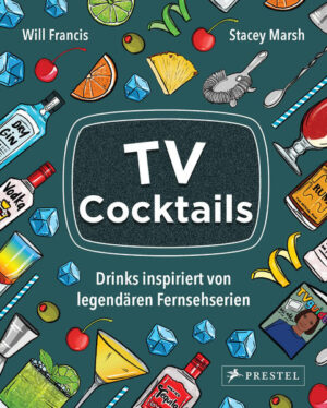 Originelle Cocktails inspiriert von TV-Serien Der nächste Fernsehabend wird zu etwas ganz Besonderem mit einem originellen Cocktail in der Hand! Wie wäre es mit einer Neuinterpretation des Cosmoplitan aus „Sex and the City“? Und was wären eigentlich die Lieblingscocktails von Walter White oder Daenerys Targaryen? Inspiriert von den beliebtesten Fernsehserien der TV-Geschichte präsentiert dieses Buch köstliche und unterhaltsame Drinks zum Selbermixen. Von Klassikern wie dem Old Fashioned, der in „Mad Men“ nicht fehlen darf, bis hin zu neuen Kreationen wie dem Central Perk als Hommage an „Friends“ findet sich unter den 60 Rezepten für jeden Geschmack das passende Getränk. Begleitet von stilvollen Illustrationen vermittelt das Buch auch die Grundlagen des Equipments, der Zutaten und Zubereitung sowie des Servierens von Cocktails.