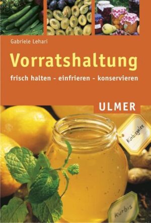 Sie möchten die reiche Ernte aus Ihrem Garten auch außerhalb der Saison genießen? Sie haben keine Lust, täglich einkaufen zu gehen? Dann ist dieses Buch genau das Richtige für Sie. Hier erfahren Sie alles über die verschiedenen Lagerungs- und Konservierungsmethoden und für welche Lebensmittel sie sich eignen. Mit einer durchdachten Vorratshaltung haben Sie immer ein reichhaltiges Sortiment an frischen und konservierten Lebensmitteln im Haus. Frisches frisch halten Richtige Lagerung in Keller und Kühlschrank Auf Eis gelegt Was friert man wie ein? Konservieren macht Spaß! Dörren, Einlegen, Einkochen, Kandieren, Pökeln und Räuchern Köstliche Rezepte Ideen mit Eingekochtem süß und pikant, Früchte in Alkohol, Konfitüren, Chutneys und vieles mehr  