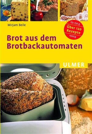 Endlich selbst Brot backen! Der Dauer-Trend in der Küche: Brot selbst backen mit dem Brotbackautomaten! In Zeiten von Lebensmittelzusätzen und von Bäckereiketten, die häufig Fertigbackmischungen verwenden, ist für viele das Selber backen unsres Grundnahrungsmittels Brot eine zeit- und kostengünstige Alternative. Am einfachsten geht dies mit dem Brotbackautomaten. Doch wie funktioniert das Gerät? Was muss man beim Befüllen beachten? Die Autorin, eine gelernte Bäckerin und Konditorin, erklärt die Funktionsweisen der Brotbackautomaten und leistet Hilfe, wenn das Brot nicht aufgeht, zu feucht oder zu trocken wird. Eine ausführliche Warenkunde zu den verschiedenen Backzutaten liefert wertvolle Hintergrundinformation. Auch Diabetiker oder Menschen, die sich glutenfrei ernähren, können dank der Hinweise und Rezepte im Buch gesundes Brot selbst backen. Sie finden im Buch über 130 Rezepte von regionalen Brotspezialitäten, Vollkornbroten, raffinierten Broten wie das Röstzwiebelbrot, das Malzbierbrot oder das Olivenbrot und zu süssen Broten. Alle Rezepte hat die Autorin selbst erprobt. Hinweise zu einzelnen Zutaten, Vorschläge für Varianten, Rezepte für leckere Brotaufstriche, glutenfreie Brote und Teige, die dann für Kuchen und Brötchen weiterverarbeitet werden, ergänzen dieses wertvolle Buch für alle, die gerne selber backen. Das einzige wirklich umfassende Buch zum Backen mit dem Brotbackautomaten!