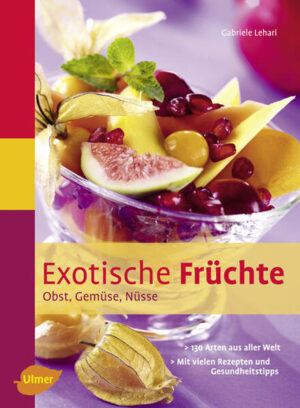 Die Vielfalt der Tropen - exotische Früchte aus aller Welt - mit vielen Rezepten und Gesundheitstipps - das Wichtigste über Kauf, Lagerung und Zubereitung Wissen Sie, wozu man eine Cherimoya verwendet? Was man beim Einkauf von Kakisbeachten muss und wie man Maniok zubereitet? Auf heimischen Märkten und im Supermarkt werden immer neue exotische Obst- undGemüsearten, Nüsse und Gewürze angeboten oft sogar unter verschiedenen Namen. Jetzt kommt Klarheit in die verwirrende Vielfalt der exotischen Kostbarkeiten:In diesem Buch erfahren Sie, woran man erkennt, ob eine Frucht reif oder überreif ist, wie man den Frischegrad beurteilt, die Früchte optimal lagert und vieles andere mehr. Hinweise auf außergewöhnliche Inhaltsstoffe, gesundheitliche Wirkung und sonstige Verwendungsmöglichkeiten ergänzen diesen Appetit machenden Ratgeber.