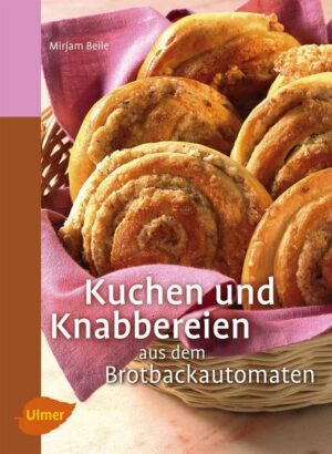 Backlust ohne Grenzen Gelingen garantiert: alle Rezepte wurden mehrfach erprobt Variieren erlaubt: viele Tipps für eigene Kreationen Süß und herzhaft: Backideen für jeden Geschmack Kann ein Brotbackautomat mehr als nur Brot? Und ob!Mirjam Beile stellt die neuesten Backideen für ihr liebstes Küchengerät vor: von verschiedensten Kuchen und Muffins über Brötchen und Bagels bis hin zu Calzoni und Knabberstangen. Da bleiben keine Wünsche offen, zumal sie viele Tipps für eigene Kreationen gibt. Ob süß oder herzhaft  die vielfältigen Ideen der Profi-Bäckerin begeistern! "Kuchen und Knabbereien aus dem Brotbackautomaten" ist erhältlich im Online-Buchshop Honighäuschen.