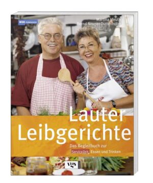 "Was wir nicht mögen, bringen wir nicht, basta!" So lautet das Motto des erfolgreichsten Kochduos des deutschen Fernsehens, denn seit 15 Jahren kochen Martina Meuth und Bernd Neuner-Duttenhofer im WDR. Solide Warenkunde, die richtigen Garmethoden, das sorgfältige Vor- und Zubereiten der Gerichte stehen im Mittelpunkt. Sie versuchen weder, ihre Kollegen an Hektik zu überbieten, noch inszenieren sie ihr Metier als Spektakel. Denn sie finden, dass das Kochen selbst Attraktion genug ist. Martina & Moritz, wie sie bei ihren Fans heißen, konzentrieren sich in der quotenstarken Ratgebersendung ServiceZeit Essen und Trinken ganz auf das Wesentliche: dem einerseits kenntnisreichen und kritischen, andererseits lebensfrohen Genuss. Unter diesem Motto hat sich ihr Format zur langlebigsten und beliebtesten Kochsendung im deutschen Fernsehen entwickelt. Kein Wunder, dann Meuth und Neuner-Duttenhofer lassen sich immer wieder etwas Neues einfallen und gehen dabei keinen flüchtigen Trends in die Falle. Dies gilt auch für ihr neuestes Werk Lauter Leibgerichte. Wie der Titel schon erahnen lässt, wenden sie sich hier Altbewährtem zu, jedoch nicht ohne diesen Klassikern mit kreativen neuen Ideen den letzten Schliff zu verleihen.