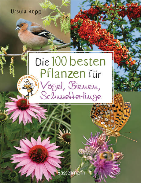 Honighäuschen (Bonn) - Um den Garten für bunte Gäste attraktiv zu machen, braucht es die richtige Pflanzenwahl: Sträucher mit Beeren oder Obst sind bei Vögeln beliebt, bunte Blumen und Stauden locken Bienen, Hummeln und Schmetterlinge an, eine Hecke aus blütenreichen Wildsträuchern bietet Insekten, Vögeln und Kleintieren Unterschlupf. Die 100 Sträucher, Stauden und Kräuter bieten eine reichhaltige Auswahl für die Anlage eines naturnahen Gartens, der einen Beitrag zum Erhalt der ökologischen Vielfalt leistet und ein Refugium für Tiere und Pflanzen aller Art schafft. Ausstattung: über 100 farbige Abbildungen