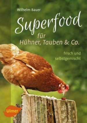 Honighäuschen (Bonn) - Ob Hühner, Enten, Gänse, Puten, Tauben, Wachteln oder sonstiges Geflügel  sie alle freuen sich über frisches, selbstgemischtes Futter. Der Trend geht hin zum heimischen und gesunden Superfood, das Ihrem Geflügel nicht nur eine Abwechslung auf dem Speiseplan bietet, sondern auch das Immunsystem und den sensiblen Magen-Darm-Trakt stärkt. Von Kräutern, Früchten und Gemüse über Getreide, Samen und Nüsse bis hin zu Mineralien, Ölen und Essensresten  in diesem Buch erfahren Sie, welches Superfood sich wofür eignet, wie Sie es selbst sammeln, verarbeiten und dauerhaft haltbar machen.