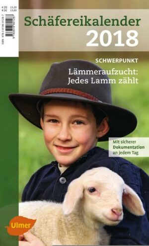 Der unentbehrliche Begleiter für Schafhalter und Ziegenhalter  2018 mit dem Schwerpunkt "Lämmeraufzucht: Jedes Lamm zählt. Der Kalender mit vielen Praxistipps rund um Schafe und Ziegen gibt wertvolle Informationen und Empfehlungen. Er passt in jede Jackentasche oder noch praktischer auf Ihr Smartphone oder Tablet. Das großzügige Kalendarium mit Wochenplaner eignet sich hervorragend für Ihre Termine und Aufzeichnungen, und der Tages-Check hilft bei der täglichen Arbeit im Stall und auf der Weide: in vorgedruckten Kontrollkästen können Sie den Zustand von Tieren, Futter und Zaun dokumentieren (Wochenplaner und Tages-Check sind noch nicht im E-Book möglich). Der Schäfereikalender enthält zudem ein aktualisiertes, umfangreiches Adressverzeichnis aller für die Branche wichtigen Verbände, Behörden und Institutionen im In- und Ausland sowie einen jährlich überarbeiteten Adressteil der Schafzüchter und Ziegenzüchter aller Rassen in Deutschland und Österreich.