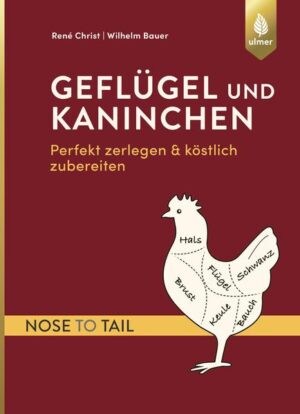 Abseits von Filet, Keule und Rücken feiern lange vernachlässigte Fleischteile ihre Wiederentdeckung: Das Nose-to-Tail-Prinzip schärft nicht nur unser Bewusstsein - es bringt auch wahre Gaumenfreuden auf den Teller. Dieses Buch zeigt eindrucksvoll, wie Huhn, Pute, Ente, Taube, Gans und Kaninchen ganzheitlich verarbeitet werden. Das Autorenteam präsentiert leicht verständlich die genaue Schnittführung beim Zerlegen und erklärt Schritt für Schritt, wie Rollbraten, gefüllte Keule und Co. perfekt gelingen. Über 70 Rezepte spannen den Bogen vom Suppenhuhn über Tauben-Schmortopf und Hähnchenleber bis zum Kaninchen-Gulasch - überzeugen Sie sich selbst vom unvergleichlichen Aroma.