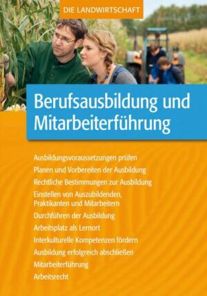 In diesem Lehr- und Arbeitsbuch werden die neuesten rechtlichen Bestimmungen für die Berufsausbildung im Agrarbereich berücksichtigt. Veränderungen im gesamten Bildungsbereich innerhalb Deutschlands sind aufgenommen, Tabellen und Statistiken sowie Handlungsbeispiele erweitert und aktualisiert. Die acht Kapitel folgen mit dieser kompletten Neugestaltung der Ausbilder-Eignungsverordnung, ergänzt um den zentralen Themenbereich Mitarbeiterführung. Bedeutende Themen der modernen Betriebsführung wie das Image des Agrarberufes, Teamarbeit, Beurteilungsgespräche und Führungsverhalten vernetzen alle Kapitel miteinander. Für das Eigenstudium werden die jeweiligen Abschnitte mit Lernzielen eröffnet und mit Zusammenfassungen und Verständnisfragen abgeschlossen.