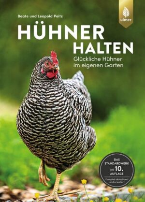 Honighäuschen (Bonn) - Hühner im eigenen Garten? Selbstversorgung in Sachen Eier? Ja, aber natürlich! Hühner halten liegt voll im Trend. Sie zu versorgen und zu beobachten bringt neben Spaß auch eine schöne Ernte: die frischesten und leckersten Eier! In diesem Standardwerk erfahren Hühnerfans alles rund um die Hühnerhaltung im kleinen Stil: von der Rassenauswahl über Körperbau, Stall und Einrichtung, Auslauf, Fütterung, Verhalten, Brut und Aufzucht, Gesunderhaltung bis hin zu den Produkten. Beate und Leopold Peitz beschreiben anschaulich, wie Sie Ihre Hühner artgerecht halten können  für zutrauliches, neugieriges und glückliches Federvieh.