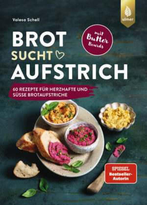 Kein Brot ohne Aufstrich! Ob vegan, veggie, mit Fisch, süß oder wunderschön angerichtete Butter Boards (der neuste Foodtrend erstmals in einem Buch) - in diesem Rezeptebuch mit über 60 Rezepten finden Sie eine riesige Auswahl an selbstkreierten Brotaufstrichen für jeden Geschmack und jeden Tag. Bestsellerautorin Valesa Schell gibt zudem zu jedem Rezept eine Brotempfehlung und viele Tipps, wie man die Aufstriche (& -reste) weiterverwerten kann wie Pastasoßen, Dips oder Flammkuchen-Streiche. Als nützliches Extra finden Sie im Buch außerdem viele Anleitungen für die veganen Grundlagen wie Käse, Jogurt etc., mit denen im nächsten Schritt schmackhafte vegane Aufstriche kreiert werden können.