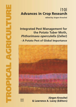 Honighäuschen (Bonn) - The potato tuber moth, Phthorimaea operculella (Zeller), has achieved a worldwide distribution and is reported today to prevail in more than 90 countries. This publication is the result of a symposium on Integrated Pest Management for the Potato Tuber Moth - A Potato Pest of Global Proportions, which was held as part of the 6th World Potato Congress, 21-24 August 2006, Boise, Idaho. The book presents and discusses in 12 papers pest status and new modeling tools for potato tuber moth forecasting and risk mapping, biocontrol with entomopathogens and parasitoids and the use of attracticides as well as Integrated Pest Management for the potato tuber moth in various countries.