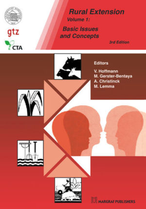 Honighäuschen (Bonn) - The state of agricultural extension todayRecent rural development policy and ap-proaches in the developing world have fo-cused more on policy dialogue, good gov-ernance and decentralization in reaching the MDGs. Subsequently however, agricul-tural extension services have suffered, with poor funding and generally underpaid and under trained manpower. Despite many agencies recommending pluralistic exten-sion models delivering services according to demand and market opportunities, their realization has been problematic.The challengeIncreasing scarcity of food, fuel, feed and fiber, combined with new risks posed by climate change has catapulted agriculture back onto the political agenda. Issues of food security, environmental protection and sustainable economic development pose new and major challenges to the agricultu-ral sector, and to extension in particular.The problemIncredibly, most classic textbooks on agri-cultural extension have become outdated or are unavailable. The scope for training  especially in Europe  not only within agri-cultural organizations but also in universi-ties is facing extinction. Consequently, there is a growing deficit in scientific and profes-sional orientation regards agricultural ex-tension.The solutionTo meet this critical gap in knowledge, the University of Hohenheim, with support from the BMZ and GTZ has edited a 3rd fully re-vised edition of the handbook to be pub-lished in 2009 by Margraf, available to citi-zens of ACP countries via the CTA.The revised 3rd edition  expanded, comprehensive, contempo¬raryMuch has changed since the last edition in 1987. This revised 3rd edition updates exist-ing knowledge with new insights in line with recent developments and experience. It covers more and broader perspectives, both rural as well as important rural-urban linkages, agricultural technologies and agri-culture in developing nations facing increas-ing integration into globalized markets and value chains. It references all five conti-nents, with regard to good practices and achievements as well as the pressing is-sues. There is also a brand new volume dealing with capacity building.The revised 3rd edition is both tool and train-ing guide, essential for all those involved in agricultural extension, whether impover-ished or smallholder farmers or commercial farmers and companies, and equally suit-able for use from field level up to university courses.The VolumesWe recommend reading the first volume completely and then to use the others for re-ference purposes. Here you find a brief over-view:Volume 1: Basic Issues and Concepts[Ed. by V. Hoffmann, Maria Gerster-Bentaya, A. Christinck and M. Lemma]Volume one lays out basic issues and con-cepts of agricultural extension in a problem-orientated, demand driven and sys-temic/systematic approach. Improve the design, planning and implementation of work programs and activities, enhancing the quality of advisory work for the benefit of both client and society alike.Volume 2: Examples and Background Materials [Ed. by V. Hoffmann, A. Christinck and M. Lemma]The second volume supplements and il-lustrates the first by providing a wide range of practical examples and background materials.Volume 3: Training Concepts and Tools[Ed. by Maria Gerster-Bentaya and Volker Hoffmann]The completely new third volume is of special interest to those involved in the training of extension workers as well as to academic staff. It provides comprehensive guidance and assistance in areas such as training con-cepts and tools, course outlines and modules.