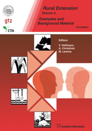 Honighäuschen (Bonn) - Recent rural development policy and approaches in the developing world have focused more on policy dialogue, good governance and decentralization in reaching the MDGs. Subsequently however, agricultural extension services have suffered, with poor funding and generally underpaid and under trained manpower. Despite many agencies recommending pluralistic extension models delivering services according to demand and market opportunities, their realization has been problematic. The challenge Increasing scarcity of food, fuel, feed and fiber, combined with new risks posed by climate change has catapulted agriculture back onto the political agenda. Issues of food security, environmental protection and sustainable economic development pose new and major challenges to the agricultu-ral sector, and to extension in particular. The problem Incredibly, most classic textbooks on agricultural extension have become outdated or are unavailable. The scope for training  especially in Europe  not only within agricultural organizations but also in universities is facing extinction. Consequently, there is a growing deficit in scientific and professional orientation regards agricultural ex-tension. The solution To meet this critical gap in knowledge, the University of Hohenheim, with support from the BMZ and GTZ has edited a 3rd fully revised edition of the handbook to be published in 2009 by Margraf, available to citizens of ACP countries via the CTA. The revised 3rd edition  expanded, comprehensive, contemporary Much has changed since the last edition in 1987. This revised 3rd edition updates existing knowledge with new insights in line with recent developments and experience. It covers more and broader perspectives, both rural as well as important rural-urban linkages, agricultural technologies and agriculture in developing nations facing increasing integration into globalized markets and value chains. It references all five continents, with regard to good practices and achievements as well as the pressing is-sues. There is also a brand new volume dealing with capacity building. The revised 3rd edition is both tool and train-ing guide, essential for all those involved in agricultural extension, whether impoverished or smallholder farmers or commercial farmers and companies, and equally suit-able for use from field level up to university courses. The Volumes We recommend reading the first volume completely and then to use the others for re-ference purposes. Here you find a brief overview: Volume 1: Basic Issues and Concepts [Ed. by V. Hoffmann, Maria Gerster-Bentaya, A. Christinck and M. Lemma] Volume one lays out basic issues and concepts of agricultural extension in a problem-orientated, demand driven and systemic/systematic approach. Improve the design, planning and implementation of work programs and activities, enhancing the quality of advisory work for the benefit of both client and society alike. Volume 2: Examples and Background Materials [Ed. by V. Hoffmann, A. Christinck and M. Lemma] The second volume supplements and illustrates the first by providing a wide range of practical examples and background materials. Volume 3: Training Concepts and Tools [Ed. by Maria Gerster-Bentaya and Volker Hoffmann] The completely new third volume is of special interest to those involved in the training of extension workers as well as to academic staff. It provides comprehensive guidance and assistance in areas such as training concepts and tools, course outlines and modules.