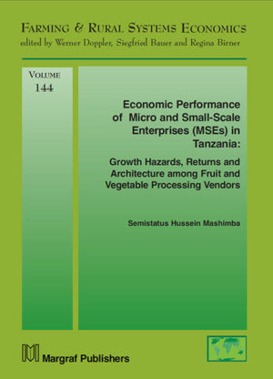 Honighäuschen (Bonn) - Small-scale processing and marketing activities of the agricultural produces are important themes in the development discourse of Tanzania and other countries in the world. In light of this situation, this book analyses the economic performance of the Tanzanian fruit and vegetable sector, covering sampled Micro and Small-Scale Enterprises (MSEs): The empirical research is based on a field study carried out in the Dar-es Salaam, Morogoro, Coast and Tanga regions of Tanzania. The descriptive and econometric analyses clearly show that factors which associated with collective working structure improve growth of studied fruit and vegetable processing enterprises. The results indicate that MSE operational capital, the number of owners, the number of staff, profit levels and annual product production levels, links to support organizations, plus access to basic market information and business improvement services, combined with the distance to input sources and marketplaces, as well as age of the manager-owners were found to be factors associated with the growth performance of the studied enterprises. It is also shown that multi-ownership governance for studied MSEs is an economically profitable venture in terms of returns generated from investments under the prevailing infrastructural and business conditions in Tanzania. Further, this study assessed the willingness of surveyed MSEs manager-owners to change a way of doing business from current individual mode of operation to cooperative working framework. Because the studied MSEs are currently not performing so well, the key proposal of this study is that the managers should cooperate in the fruit and vegetable sector and form small-scale food cooperatives.