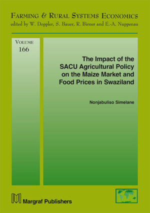 Honighäuschen (Bonn) - The regulation of agricultural markets and their implications on food security are extremely important issues especially for countries that to a large extent rely on exogenous markets to satisfy their domestic requirements for staples. This book evaluates the potential impact of a reform of the Southern African Customs Union (SACU) agricultural policy on the maize market in Swaziland. The book recognises that a reform in the policy has effects both at the market level as well as at the household level, giving rise to losers and beneficiaries. Quantification of the welfare implications at the sectoral level is undertaken through a partial equilibrium model and a Compensating Variation approach is used to evaluate the distributional welfare effects at the household level. In addition, the Error-Correction Model is used for the analysis of price transmission between maize markets, while the analysis of household consumption behavior for Swazi households is undertaken using a Quadratic Almost Ideal Demand System (QUAIDS) model. The study provides empirical evidence on the negative implications of reforming the variable import levy policy on food security and household welfare, especially when severe maize shortages are observed within the customs union. As a country that imports nearly 40% of its maize requirement, and where nearly 80 percent of both rural and urban households are net buyers of the staple, Swaziland should focus on policy strategies that encourage maize production and productivity. This will eliminate the potential risks associated with policy changes at the SACU level, reduce high reliance on the market to supplement maize consumption, as well as increase the marketable surplus available for households to benefit from price increases.