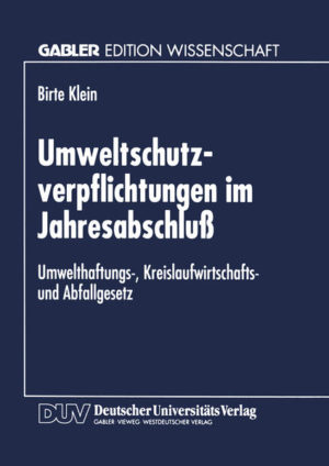 Honighäuschen (Bonn) - Birte Klein analysiert die sich aus den Gesetzesvorschriften ergebenden finanziellen Beeinträchtigungen der Unternehmen und stellt dar, mit welchen Mitteln und unter welchen Voraussetzungen das verpflichtete Unternehmen bilanzielle Vorsorge treffen kann.