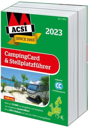 Dieses Buch richtet sich explizit an Reisemobilbesitzer! Der ACSI CampingCard & Stellplatzführer ist eine umfassende Übersicht über 9 000 überprüfte Reisemobilstellplätze und mehr als 3 000 überprüfte Campingplätze In Europa