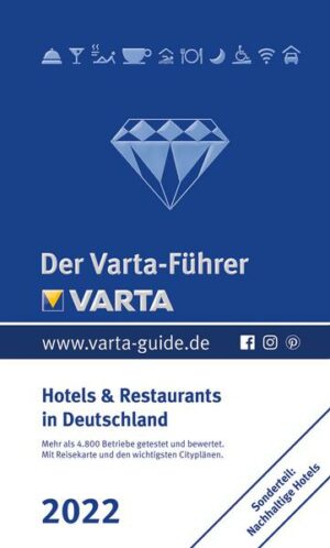 Neu in der Ausgabe Varta-Führer 2022: - Sonderteil: Nachhaltige Hotels Der Varta-Führer ist seit mehr als 60 Jahren ein verlässlicher Begleiter zu den besten Hotels und Restaurants in Deutschland. - Mehr als 4.800 geprüfte Hotel- und Restaurantadressen