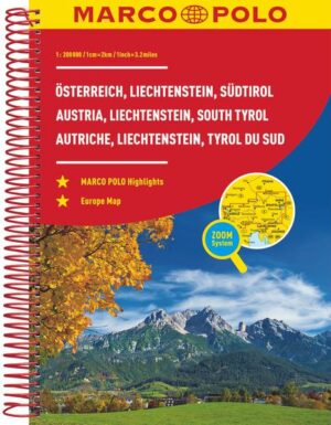 Der MARCO POLO Reiseatlas zeichnet sich durch moderne Kartographie aus und bildet Österreich im optimalen Maßstab 1:200 000 ab