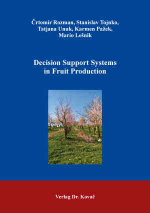 Honighäuschen (Bonn) - The modern computer based decision support methods have been gaining on importance. In this book we present modern decision support methods and their application in fruit production. The real life applications presented in the book are a direct result of authors long lasting research work and until now unpublished research material in this field. The decision support software and its development methods are presented theoretically and practically on real life decision problems in fruit production. All case studies are based on Slovenian fruit production data. The methods of technologic economic simulation models and investment analysis for orchard renewal and fruit processing plant, multi criteria assessment of apple variety, fruit farm resource allocation problem and multi criteria analysis of apple scab fungicide programs are presented in detail. Certain approaches in model development are unique and until now not applied by other researchers. The book can be used by students of agricultural economics and farm management as well by researchers and fruit producers.
