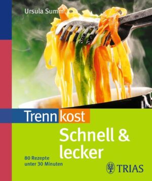 Köstlich schnell getrennt Keine Zeit zum Kochen, aber trotzdem etwas Leckeres auf dem Tisch - mit diesem Buch ist das kein Problem! Dabei spielt es keine Rolle, ob sie nur 5 Minuten oder bis zu einer halben Stunde Kochzeit einplanen können. Gesund, ausgewogen und ganz leicht nachzukochen - und selbstverständlich ideal zum Abnehmen geeignet. - Über 80 Rezepte zur Trennkost - modern, abwechslungsreich und in maximal 30 Minuten zubereitet. - Mit vielen praktischen Tipps für die schnelle Küche und Trennkost unterwegs: Was lässt sich gut vorbereiten, was eignet sich zum Mitnehmen ins Büro? - Trennkost leicht gemacht: Der Kombiplan erleichtert Ihnen das Kombinieren, der Mengenplan zeigt Ihnen, wie Sie sich den Tag über optimal und trennkostgerecht ernähren.