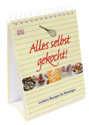 Ob Paella, Chili con Carne, Hähnchen Kiew, Minestrone, Guacamole oder Ingwer-Ananas-Trifle - 60 leckere Rezepte entführen Kocheinsteiger in die Welt der internationalen Küche. Das praktische Aufsteller-Buch kann direkt neben dem Herd platziert werden - perfekt um die einzelnen Kochschritte schnell nachzuschauen! Aufgeteilt in die verschiedenen Bereiche Vorspeisen und Salate, Suppen und Eintöpfe, Hauptgerichte mit Fisch, Fleisch oder vegetarisch sowie Desserts kann man die Rezepte schnell finden und zu einem Menü kombinieren. Durch hilfreiche Einsteiger-Tipps und zahlreiche Schritt-für-Schritt-Anleitungen der verschiedenen Kochtechniken gelingen die Rezepte auch Kochanfängern. Keines der Gerichte braucht dabei mehr als 30 Minuten Zubereitungszeit!