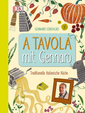 Gutes Essen spielt in Italien eine wichtige Rolle, keine Frage. Schmackhaft und schnörkellos sollte es sein - so wie die Küche von Gennaro Contaldo, der in Amalfi aufwuchs. In "A Tavola mit Gennaro" verrät er 100 Familienrezepte aus seiner Heimat: Gerichte, die seine Mutter, Großmutter, Tanten und Schwestern für ihn kochten, und Gerichte, die er heute für seine Familie kocht. Vom schnellen Abendessen für jeden Tag bis zu Slow-Food-Klassikern fürs Wochenende und für besondere Gelegenheiten reicht das Repertoire des Starkochs. Pasta mit Rucola-Pesto und weißen Bohnen, Risotto mit Spargel, Erbsen und Zucchini, Sizilianische Auberginen, Polentakekse mit Zitronenaroma und vieles mehr. Freuen Sie sich auf 100-mal italienischen Genuss! Zu allen Rezepten gibt es Tipps vom Kenner und Anekdoten aus dem italienischen Familienleben - für echte italienische Lebensfreude in der eigenen Küche. Gennaro Contaldo ist Süditaliener und sammelte seine ersten Küchenerfahrungen in Restaurants an der Amalfi-Küste, bevor er nach Großbritannien ging. Er arbeitete in vielen renommierten Restaurants und wurde als Mentor von Jamie Oliver bekannt. Der erfolgreiche Kochbuchautor ist regelmäßiger Gast im Fernsehen.